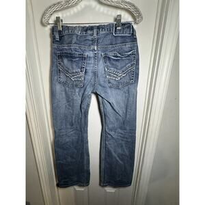 Helix Jeans Boys Size 16 H Slim Boot Cut Medium Wash Blue Denim Distressed Pants